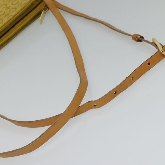 CELINE C Macadam Canvas Shoulder Bag Suede Yellow Gold - Picture 7 of 13